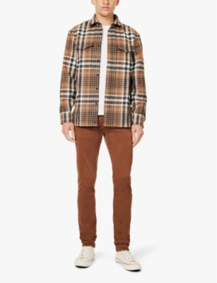 7 FOR ALL MANKIND ENS 7 FOR ALL MANKIND SLIMMY LUXE PERFORMANCE PLUS TAPERED-LEG SLIM-FIT STRETCH-COTTON BLEND JEANS 