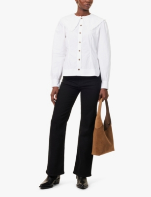 FRAME: The Pixie Arrow bootcut stretch-denim jeans