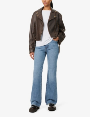 Frame Wide-leg Jeans 1978 Light Blue Denim In Leela