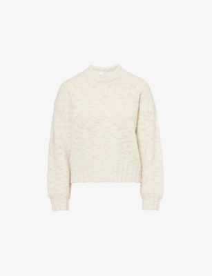 Frame Popcorn Stripe Jumper In Cream In Cream Multi