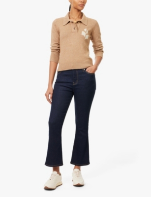 Shop Frame Womens Stargirl Le Crop Mini-bootcut Stretch-denim Jeans