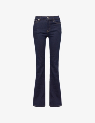 Shop Frame Womens Stargirl Le High Flare Five-pockets Straight-leg High-rise Stretch-denim Blend Jeans