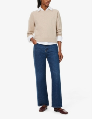Shop Frame Womens Le Jane Ankle Straight-leg High-rise Stretch-denim Jeans Kirk