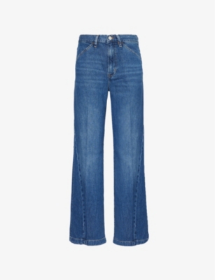 Frame Womens Le Baggy Palazzo Wide-leg Mid-rise Denim-blend Jeans Bryce In Bryce
