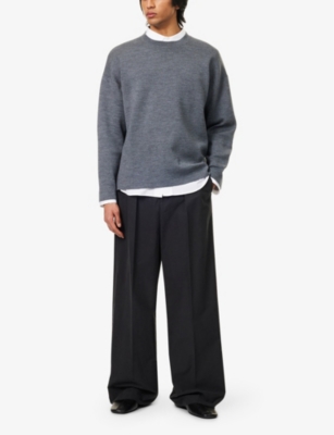 LOEWE: Logo-Embroidered Relaxed-Fit Wool-Blend Jumper