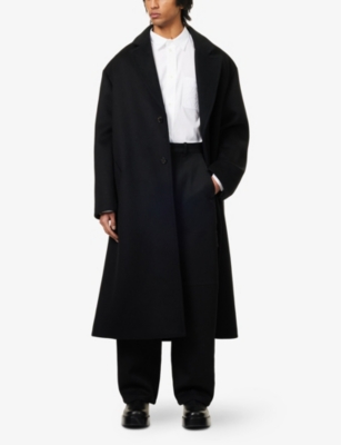 LOEWE: Logo-Embroidered Double-Breasted Wool Coat