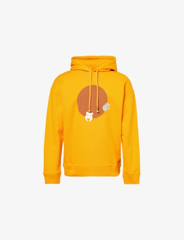 Loewe x Suna Fujita Graphic-Embroidery Relaxed-Fit Cotton-Jersey Hoody