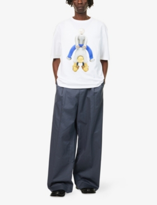 Graphic-Print Loose-Fit Cotton T-Shirt
