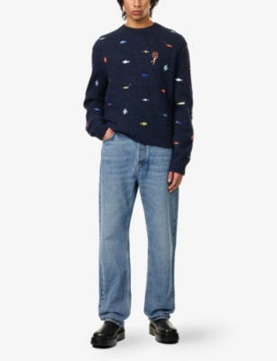 LOEWE: Brand-Patch Straight-Leg Denim Jeans