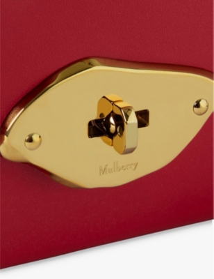 MULBERRY: Lana high-gloss small leather top-handle bag