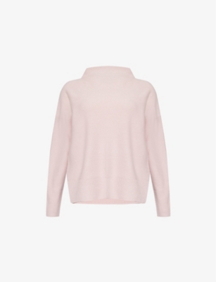 Shop Vince Womens Orchid Stone Funnel-neck Relaxed-fit Cashmere Jumper