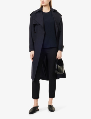 VINCE: Dolman Round-Neck Woven Top