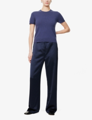 VINCE: Crewneck Cashmere-Blend Knitted T-Shirt