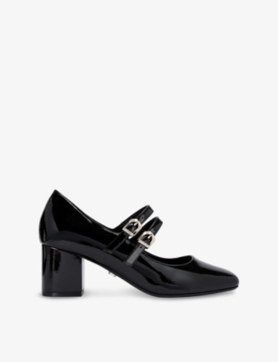 CARVELA: Harper Double-Strap Patent-Leather Heeled Courts