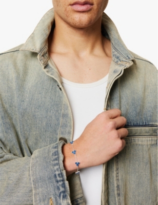 Commonlines Mens Como Link Sterling-silver Bracelet In Silver