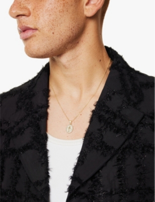 Commonlines Mens Miracle Pendant 14ct Yellow Gold-plated Sterling-silver Necklace In Gold