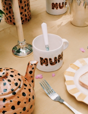 Anna + Nina Multicoloured For All The Mums Earthenware Mug In Multicoloured