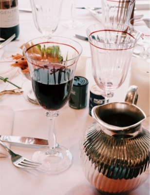 ANNA + NINA: Bistro Bow-Print Crystalline-Glass Wine Glass 8.5cm