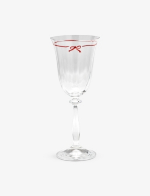 Bistro Bow-Print Crystalline-Glass Wine Glass 8.5cm