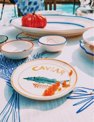 ANNA + NINA: Caviar Hand-Painted Earthenware Wall Decoration Plate 15cm