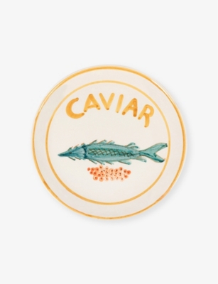 ANNA + NINA: Caviar Hand-Painted Earthenware Wall Decoration Plate 15cm