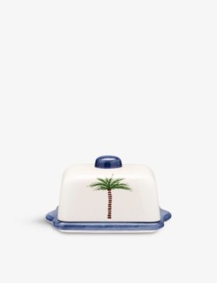 ANNA + NINA: Palm Tree Earthenware Butter Dish