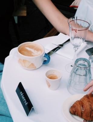 ANNA + NINA: Croissant Cappuccino Earthenware Mug
