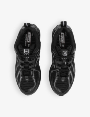 NEW BALANCE: 1906 brand-patch leather and mesh low-top trainers