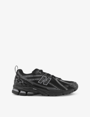NEW BALANCE: 1906 brand-patch leather and mesh low-top trainers