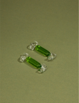 GOHAR WORLD EEN CANDY MURANO GLASS CUTLERY REST SET OF TWO 