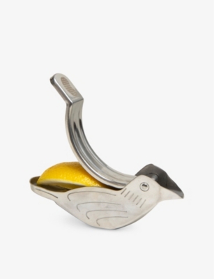 Gohar World Bird Engraved Lemon Stainless-steel Squeezer In Bird