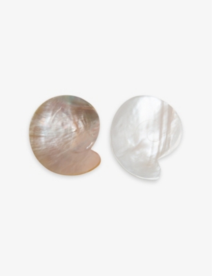 Gohar World Mother Of Pearl Nautilus Shell-shaped Mother-of-pearl Dish 10cm X 11.4cm In Mother Of Pearl