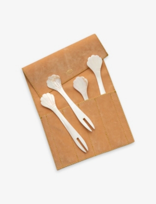 Gohar World Seafood Pick Mother-of-pearl Pick Set Mother Of Pearl In Mother Of Pearl