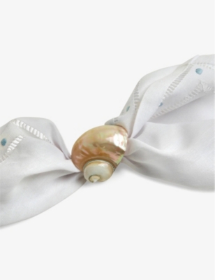 Gohar World Mother Of Pearl Shell Mother-of-pearl Napkin Rings In Mother Of Pearl