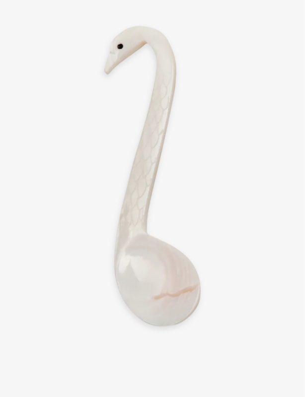 Swan mother-of-pearl spoon