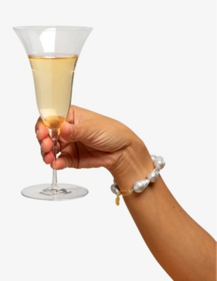 Gohar World Clear Cala Curved Wine Glass In Clear