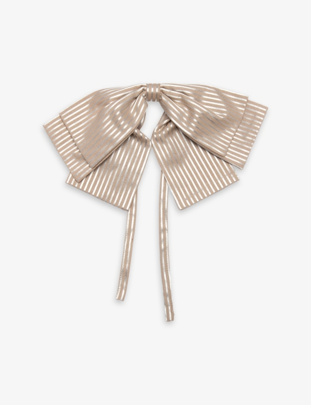 Striped cotton-blend napkin bows set of two