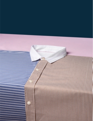 Gohar World Shirt Striped Cotton Tablecloth In Multi