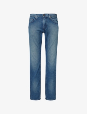 PAIGE: P Federal slim-fit straight-leg stretch-denim jeans