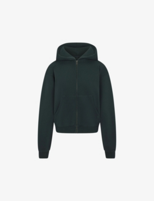 SKIMS: Vintage relaxed-fit zip-up cotton hoody