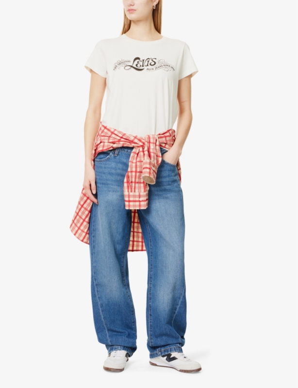 Boxy short-sleeves cotton-jersey T-shirt