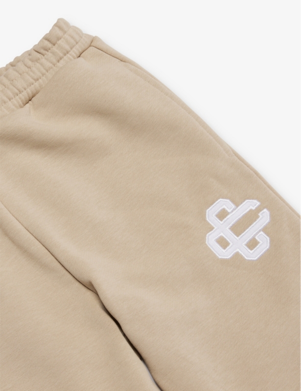 Emblem-appliqué straight-leg stretch-woven jogging bottoms 1-8 years