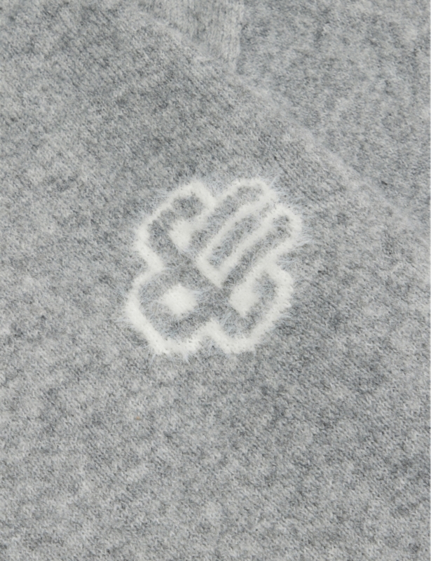 Fluffy branded knit jumper 1-8 years