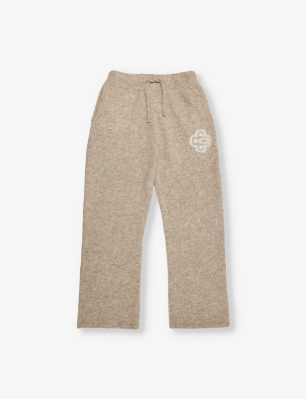 Fluffy branded knit jogging bottoms 1-8 years
