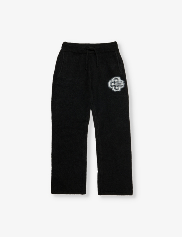 Fluffy branded knit jogging bottoms 1-8 years