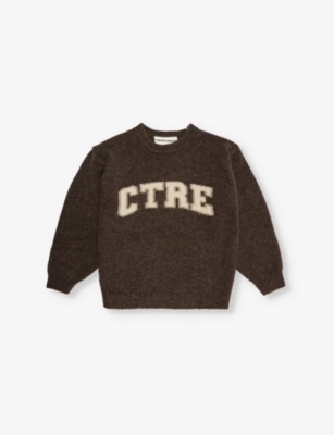 The Couture Club Brown Regular-fit Branded Knit Jumper 1-8 Y In Brown