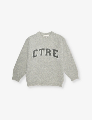 The Couture Club Regular-fit Branded Knit Jumper 1-8 Years Greymarl In Greymarl