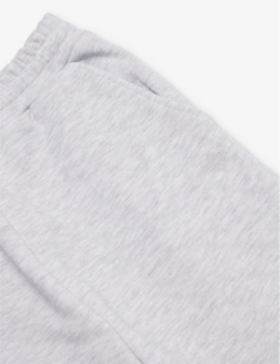 The Couture Club Elasticated-waistband Straight-leg Cotton-blend Trousers 1-8 Years Greymarl In Greymarl