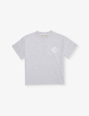THE COUTURE CLUB: Crewneck brand-appliqué stretch-woven T-shirt 1-8 years