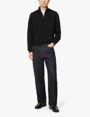 PS BY PAUL SMITH: Stand-collar brand-tab cotton-blend sweatshirt